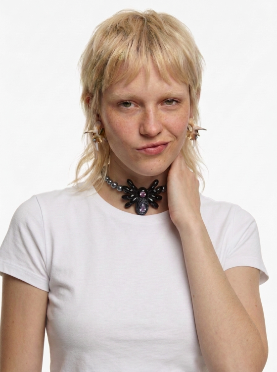 Halloween, biżuteria Halloween, choker Halloween, biżuteria z pająkiem, naszyjnik z cyrkoniami, czarny choker, gothic jewellery, halloween jewellery, limitowana biżuteria Halloween, CACKO biżuteria.